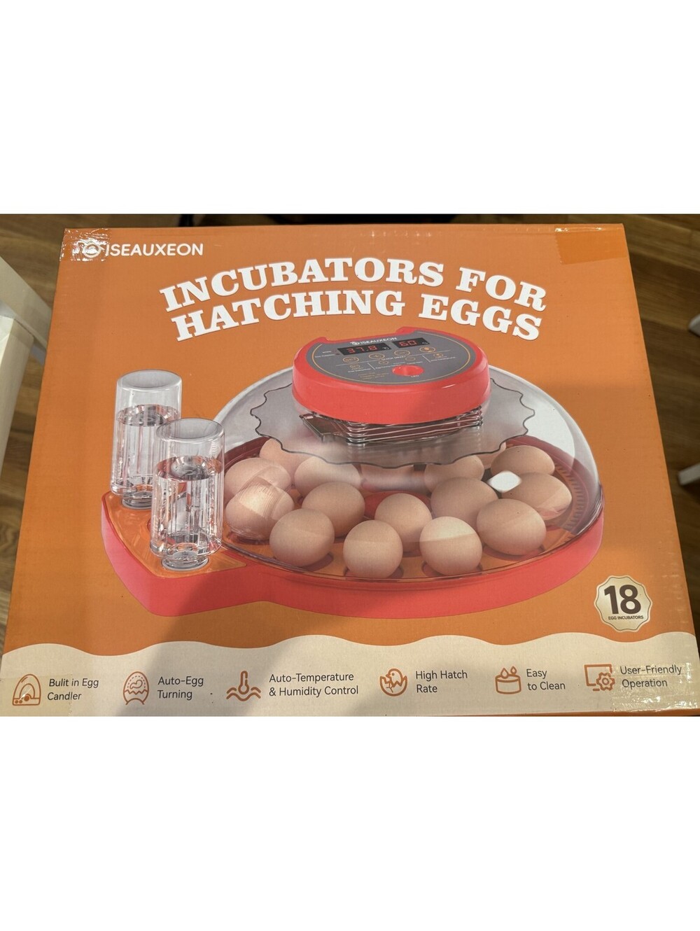 18 Egg Incubators Hatching Eggs AutomaticTurning & Humidity Control